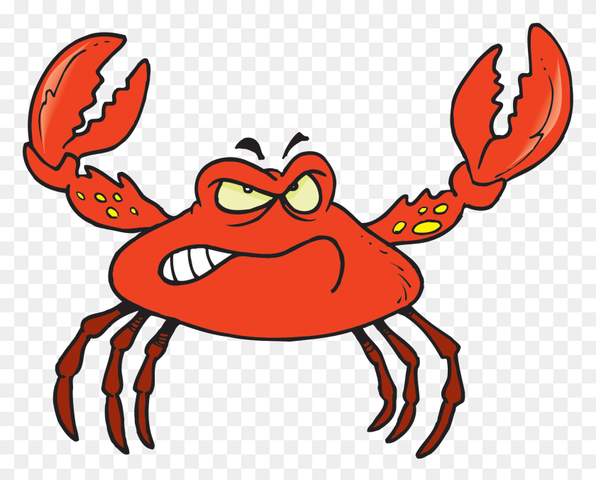 2000x1581 Crab Clipart Scared - Hermit Crab Clipart