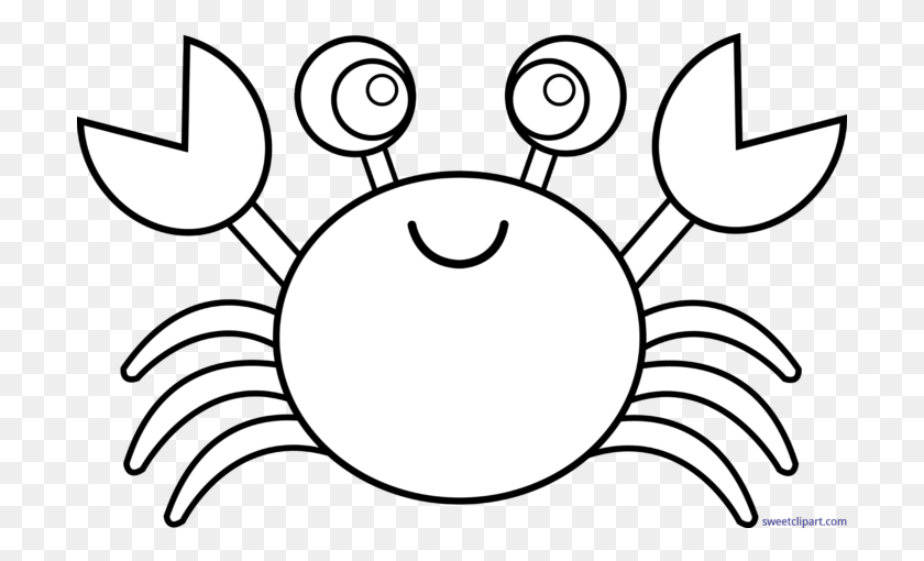 700x450 Crab Lineart Clip Art - Crab Black And White Clipart