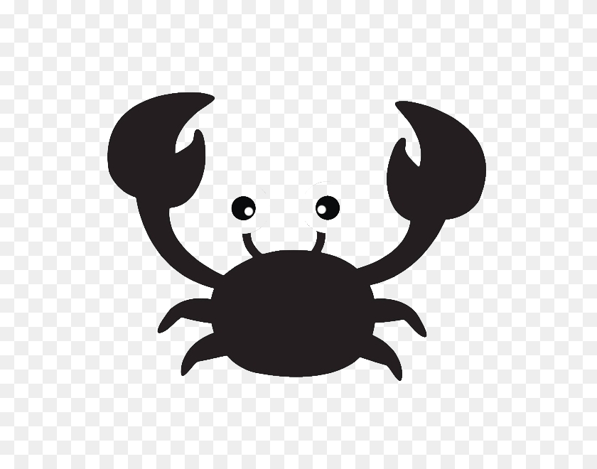 600x600 Crab Silhouette Scalable Vector Graphics Clip Art - Crab Black And White Clipart
