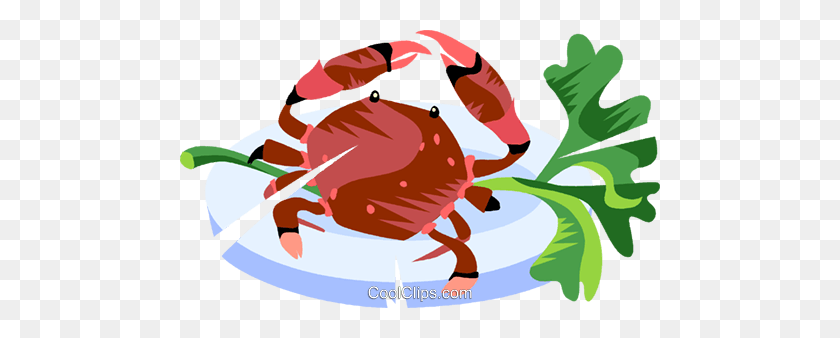 480x278 Crabs Royalty Free Vector Clip Art Illustration - Crab Clipart PNG