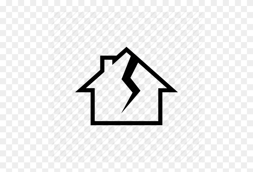512x512 Crack, Cracked, Damaged, House, Old, Repair, Slit Icon - Old House PNG