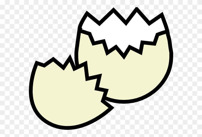 600x512 Cracked Egg Clip Art - Crack Egg Clipart