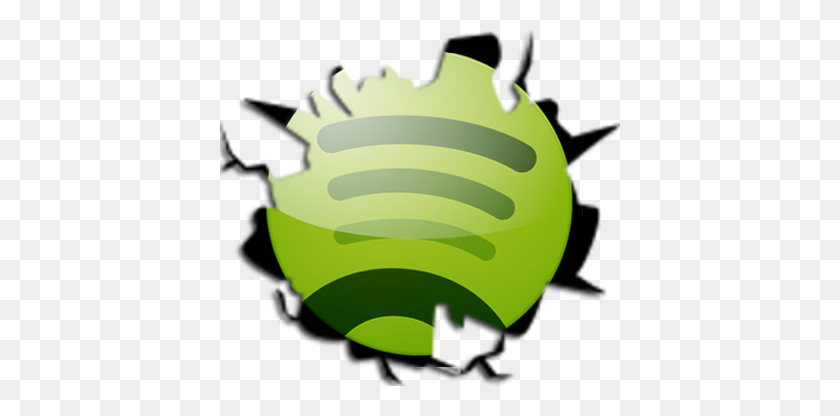 400x356 Cracked Spotify - Cracked PNG