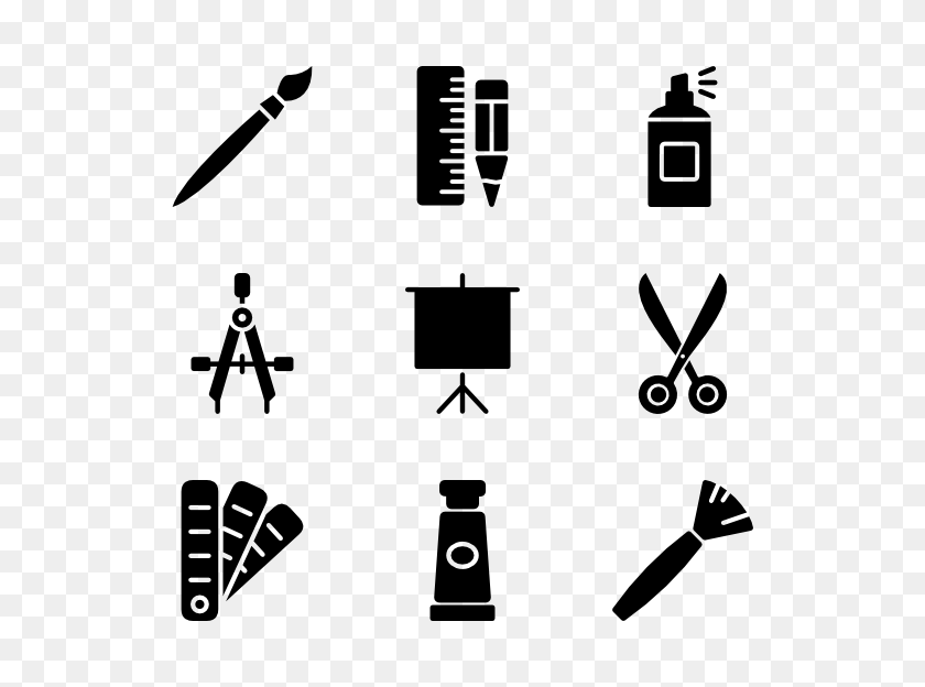 600x564 Craft Tools Icon Packs - Craft Supplies Clipart