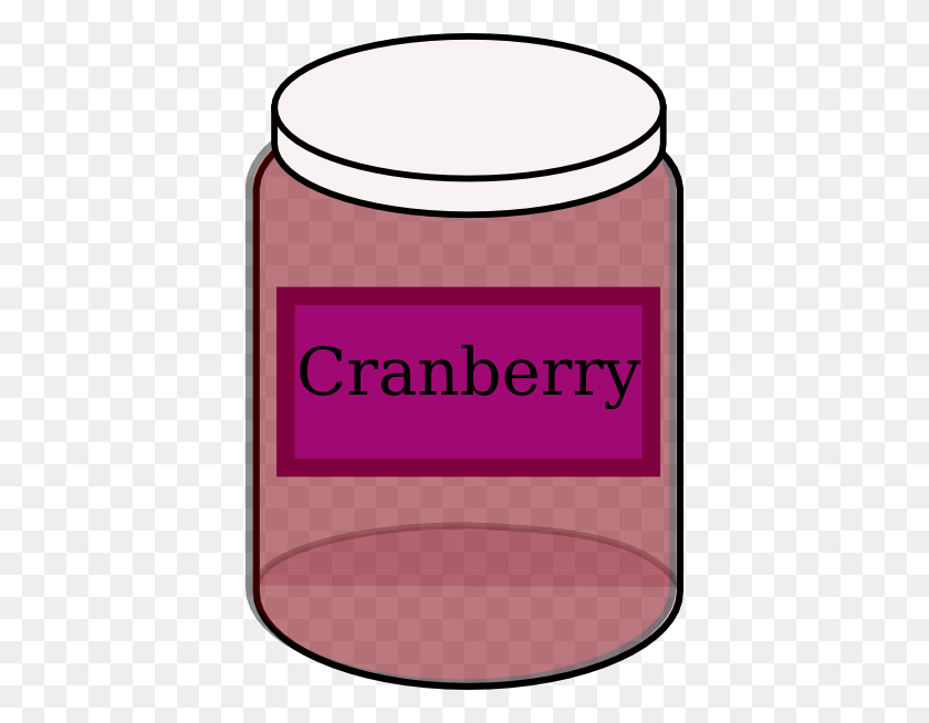 396x594 Cranberry Food Jar Clip Art - Cranberry Clipart