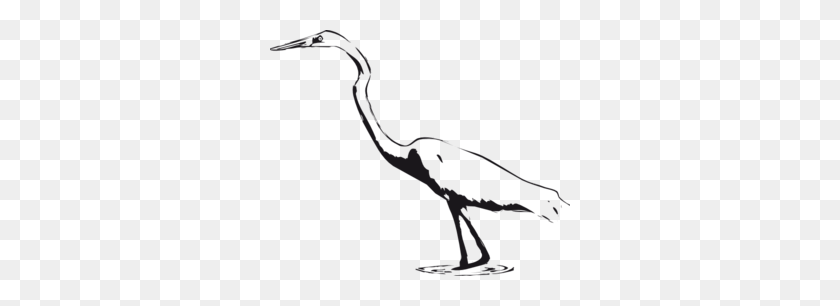 300x246 Crane Clip Art - Swamp Clipart Black And White