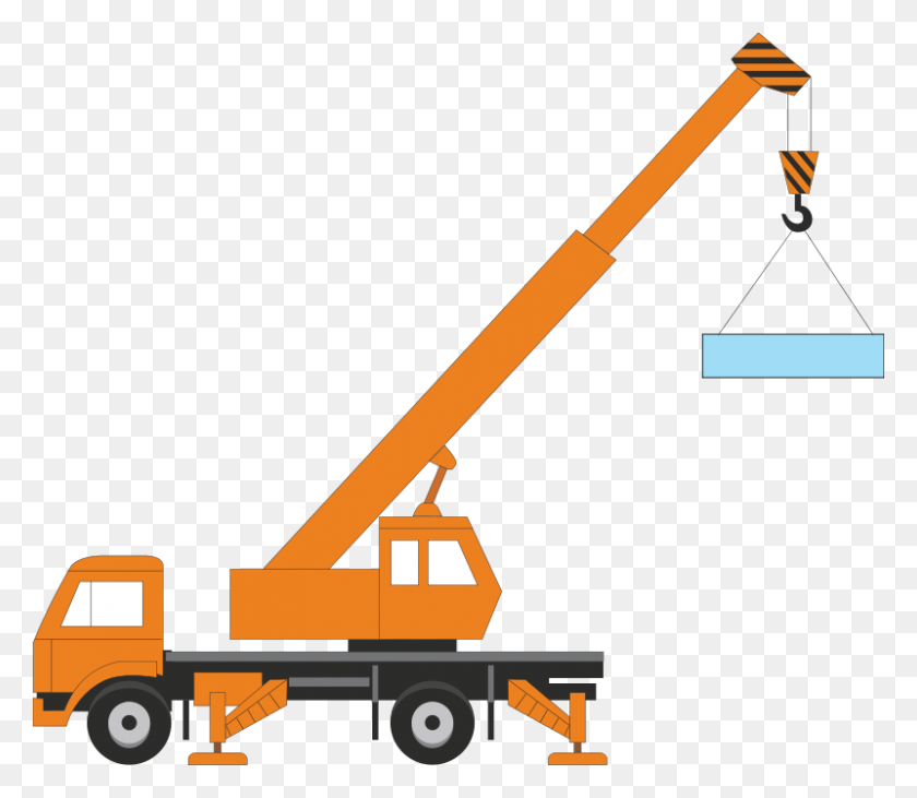 800x689 Crane Clipart Construction Machinery - Cargo Clipart
