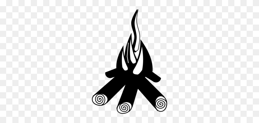244x340 Crane Scouting Campfire Camping - Cookout Clipart Black And White