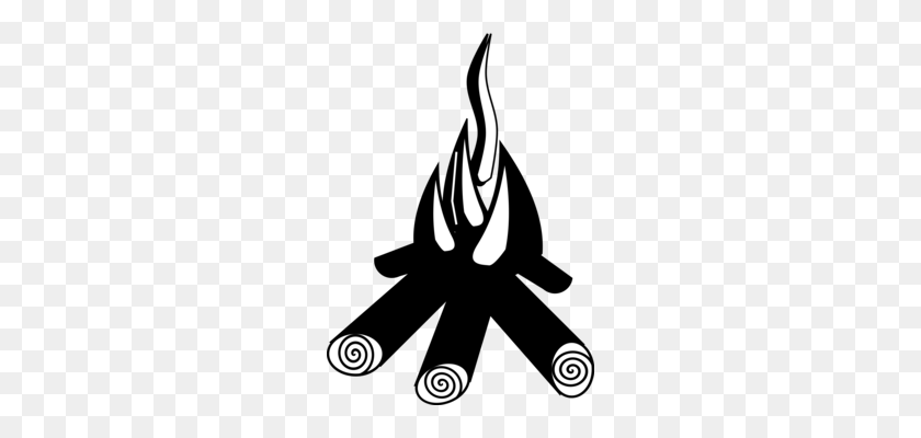 244x340 Crane Scouting Campfire Camping - Cookout Clipart En Blanco Y Negro