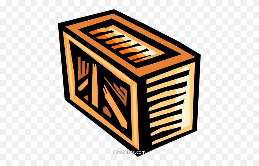 463x480 Crates, Boxes, Shipments Royalty Free Vector Clip Art Illustration - Crate Clipart