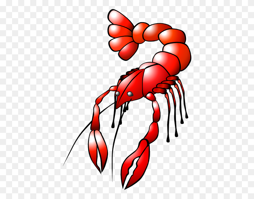 426x599 Crawfish Clip Art - Shrimp Clipart