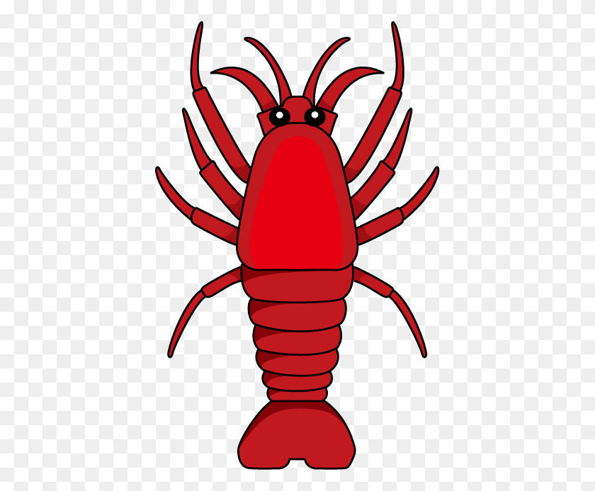 402x633 Crawfish Clipart Shrimp - Hermit Crab Clipart