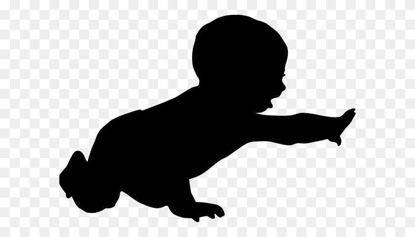 600x420 Crawling Baby Clip Art - Baby Crawling Clipart