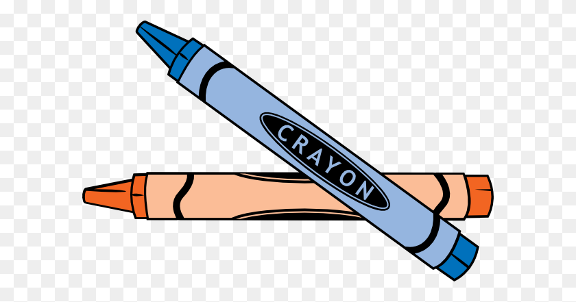 600x381 Crayon Clip Art Border - Crayon Border Clipart