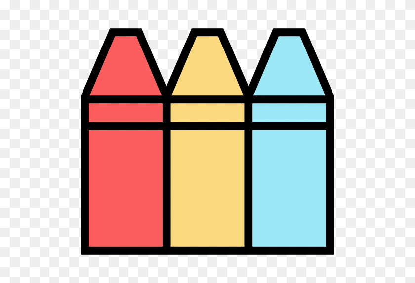 512x512 Цветной Карандаш, Цветной Карандаш, Значок Рисования В Png И Векторном Формате Бесплатно - Мелок Png