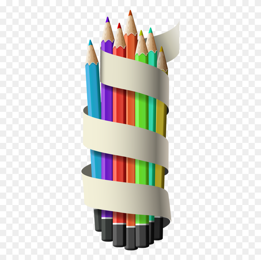 318x777 Crayons De Couleurs,articles D Ecole - Crayons PNG