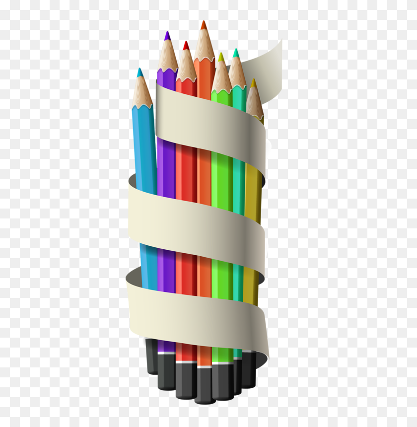 333x800 Crayons De Couleurs, Artículos D Ecole Dibujo School - Clipart Crayon