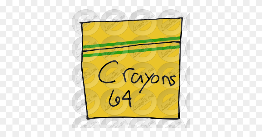 380x380 Imagen De Crayones Para Uso En Terapia En El Aula - Clipart De Crayón Amarillo