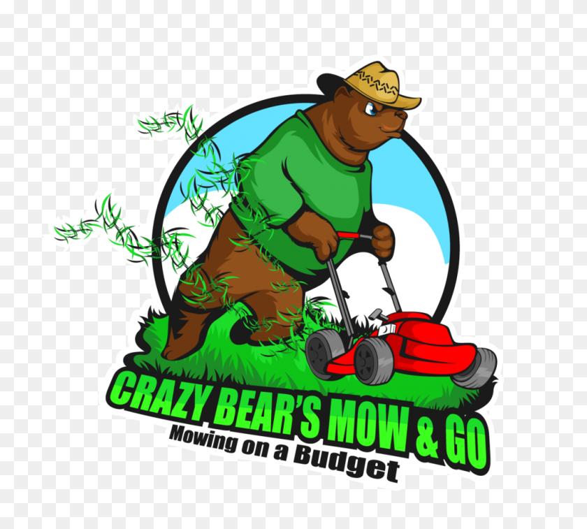 1000x894 Crazy Bear's Mow Go - Lawn Care Clip Art Free
