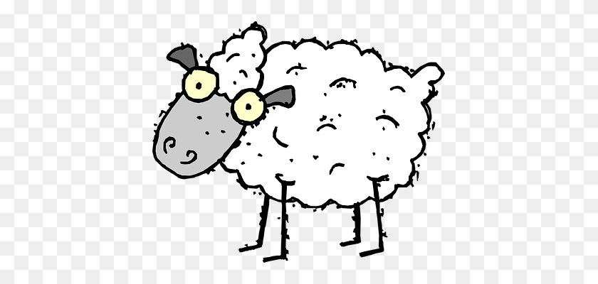 411x340 Crazy Clipart Sheep - Ewe Clipart