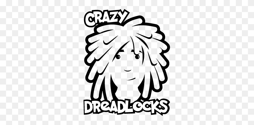 287x354 Crazy Dreadlocks - Dreads PNG