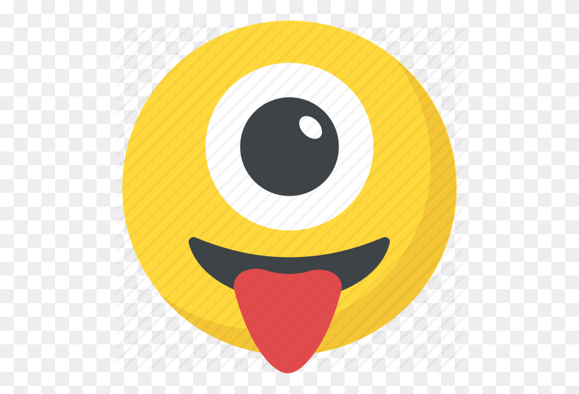 Crazy Face, Cyclops Emoji, Emoticon, Laughing, One Eye Emoji Icon - Cyclops Clipart