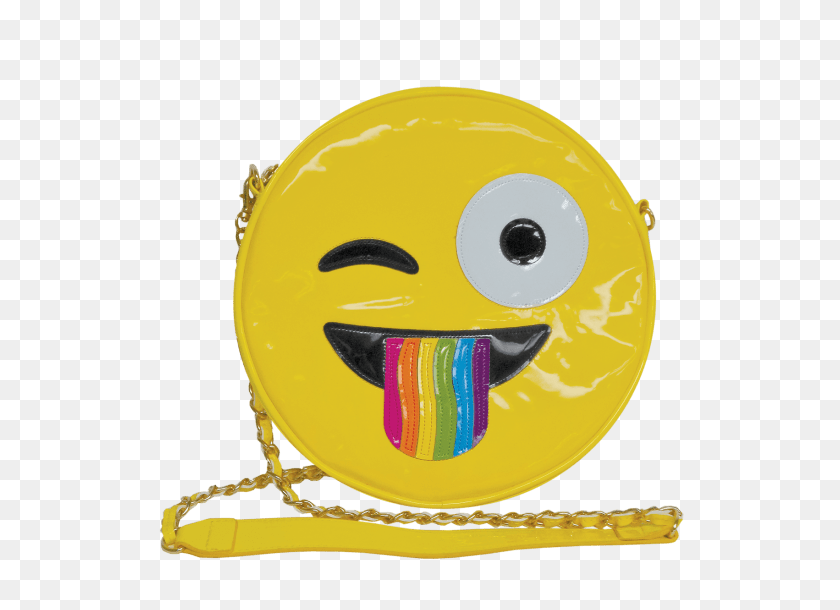 550x550 Crazy Face Emoji Crossbody Bag Iscream - Crazy Face PNG