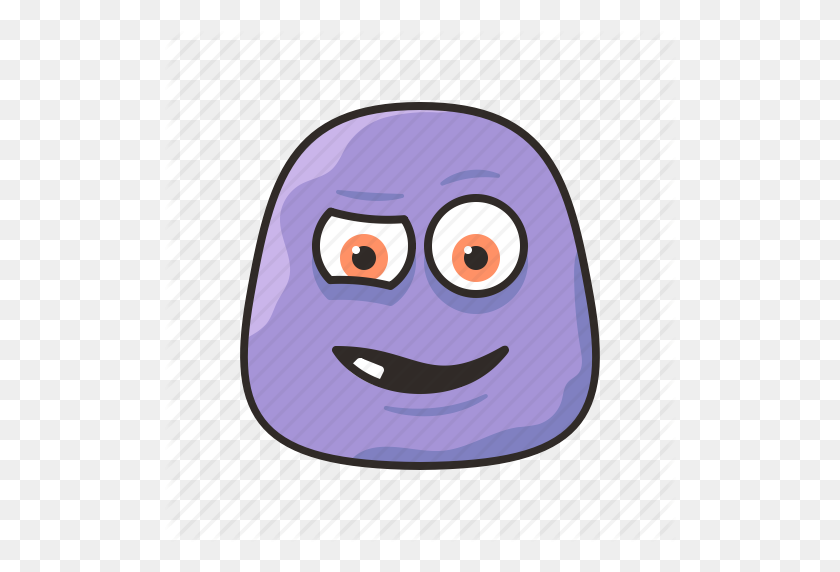 512x512 Crazy, Face, Funny, Monster, Purple Icon - Crazy Face PNG