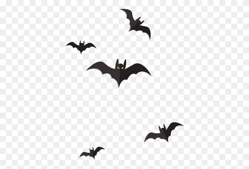 400x511 Crazy Halloween Night - Bat Wings Clipart