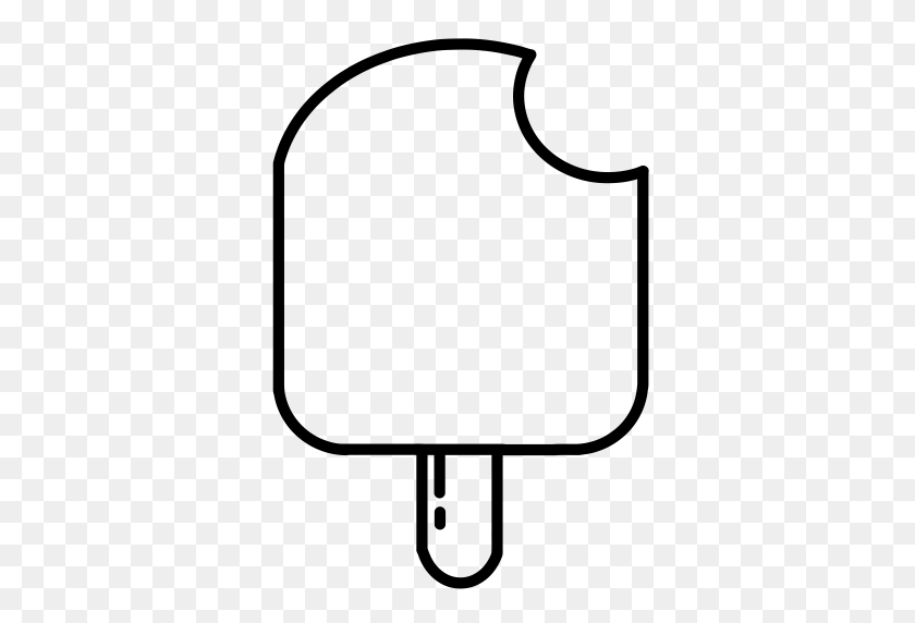Cream, Dessert, Ice, Icecream, Popsicle, Stick Icon - Popsicle Clipart Black And White