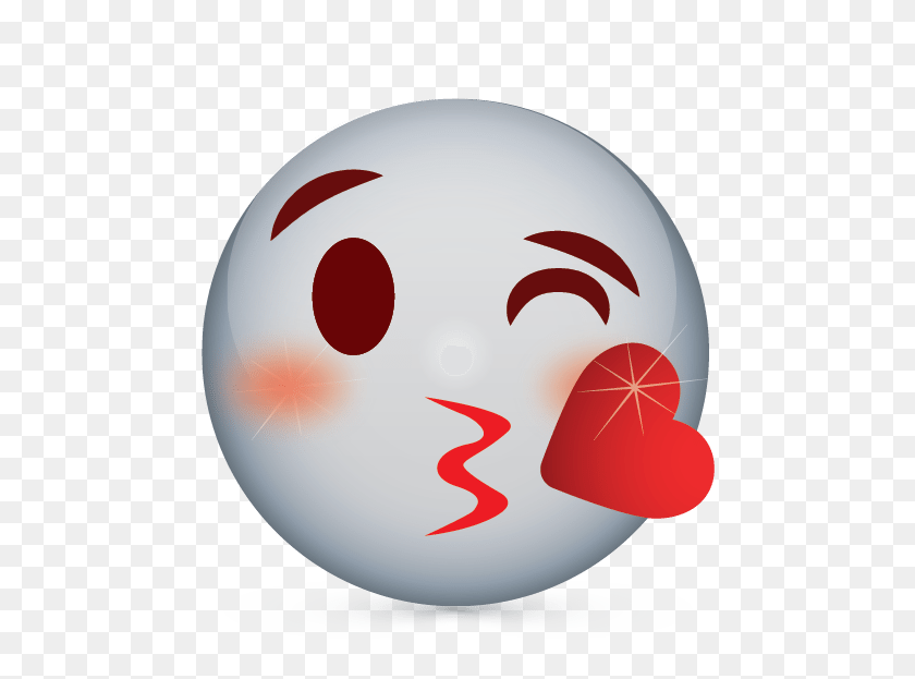 606x563 Create Free Emoji Blowing Kiss Logo With Online Logos Creator - Kissing Emoji PNG