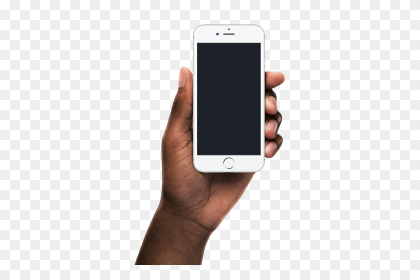 333x500 Crear Una Nueva Maqueta Usando Una Mano Negra Sosteniendo Un Iphone - Maqueta De Iphone Png