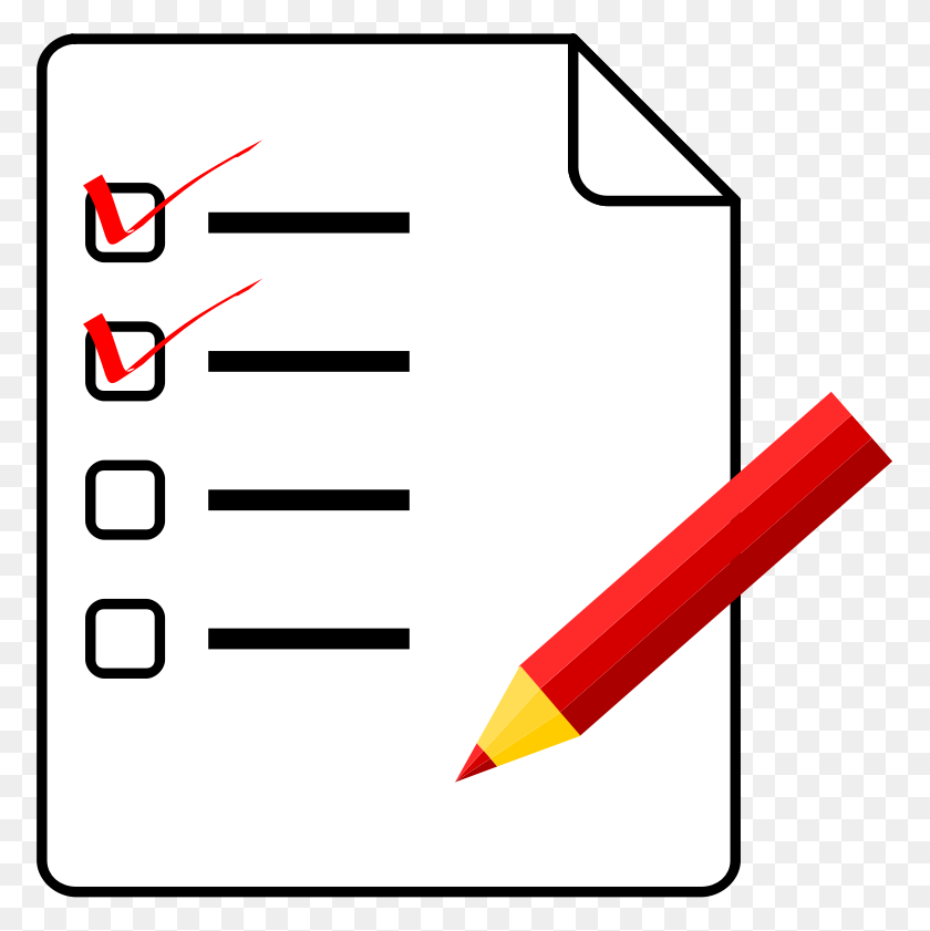 773x781 Create Your Attendance List Determine The Approximate Checklist - Writing Paper Clipart