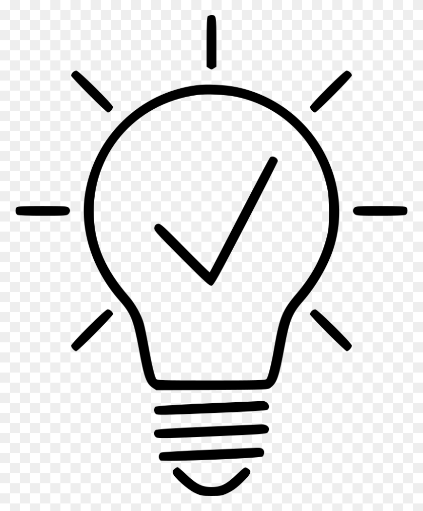800x980 Creative Idea Light Bulb Innovation Png Icon Free Download - Light Bulb Icon PNG