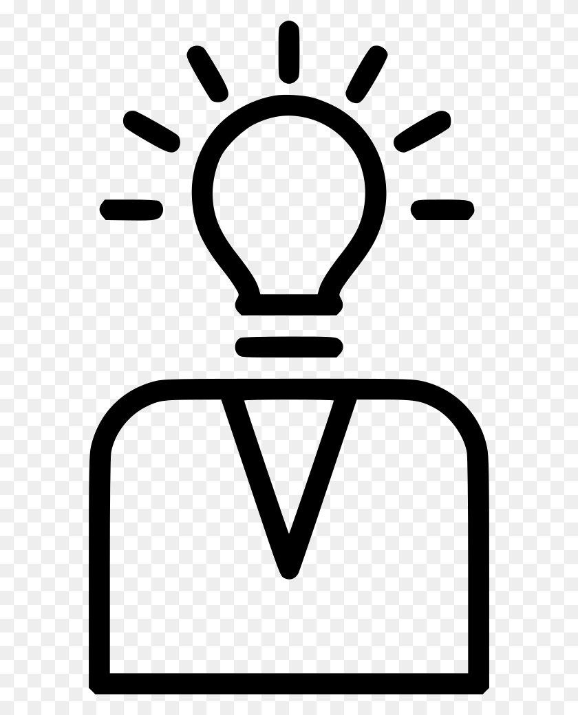 582x980 Creative Mind Thinking Idea Bulb Person Enterpreneur Png Icon - Person Thinking PNG