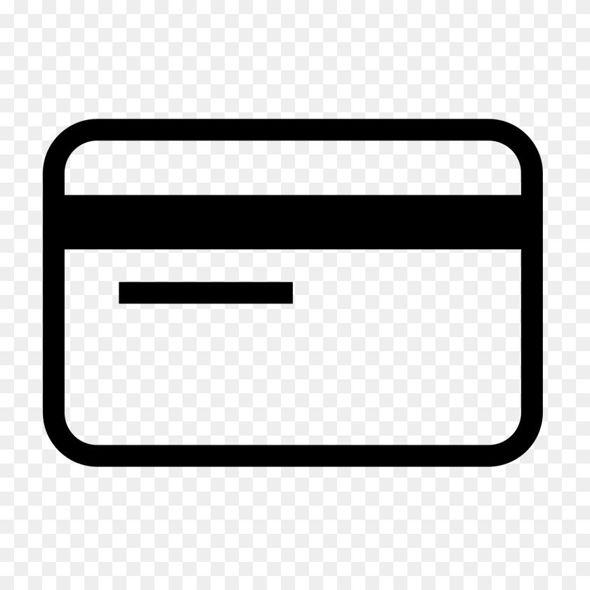 1600x1600 Credit Card Icon - White Bar PNG