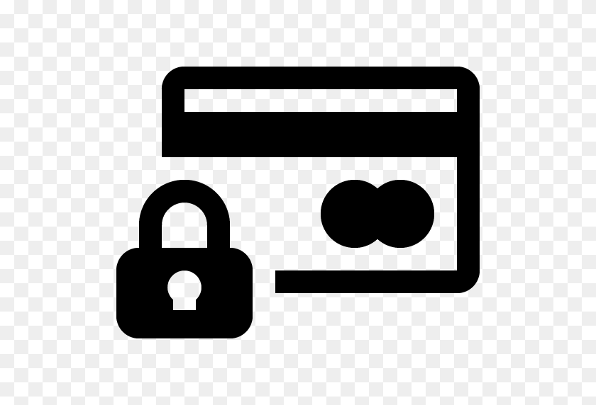 512x512 Credit Card Lock Icon - Lock Icon PNG