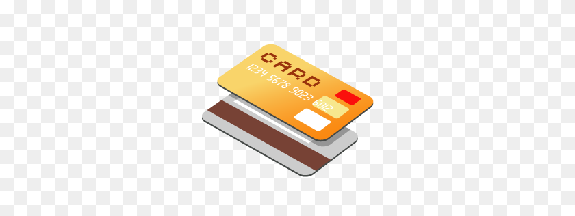 256x256 Credit Card Orange Icon Png - Credit Card PNG