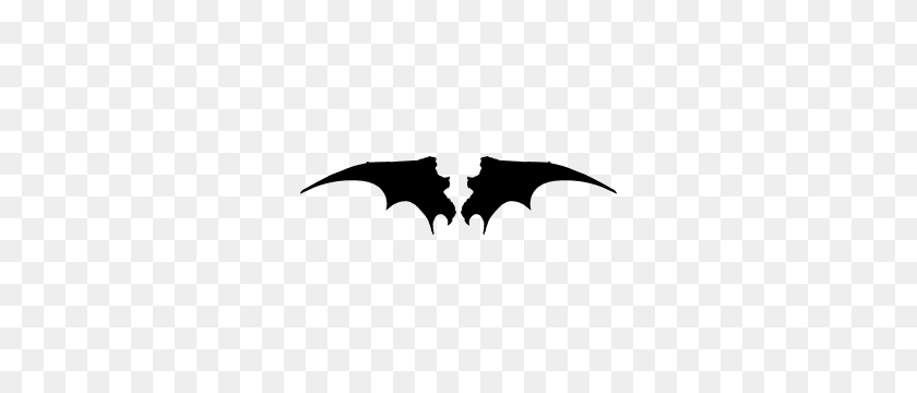 300x300 Creepy Bat Wings Sticker - Bat Wings PNG