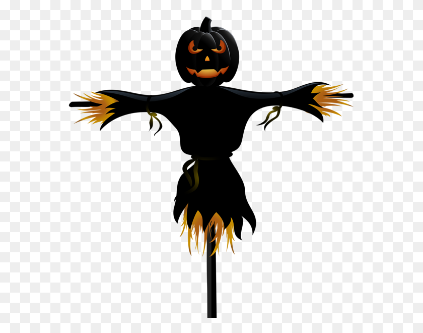 577x600 Creepy Clipart Scarecrow - Scary Pumpkin Clipart