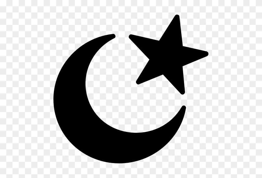 512x512 Полумесяц И Луна, Эмблема Ислама, Исламский Символ, Луна, Значок Звезды - Символ Ислама Png