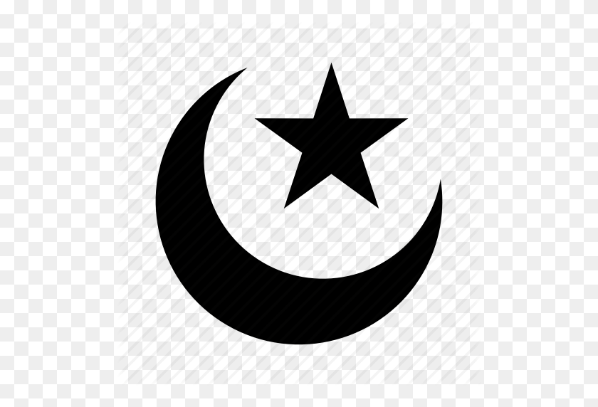 512x512 Creciente, Luna Creciente, Islam, Islamicicon, Musulmán, Religión - Símbolo Del Islam Png
