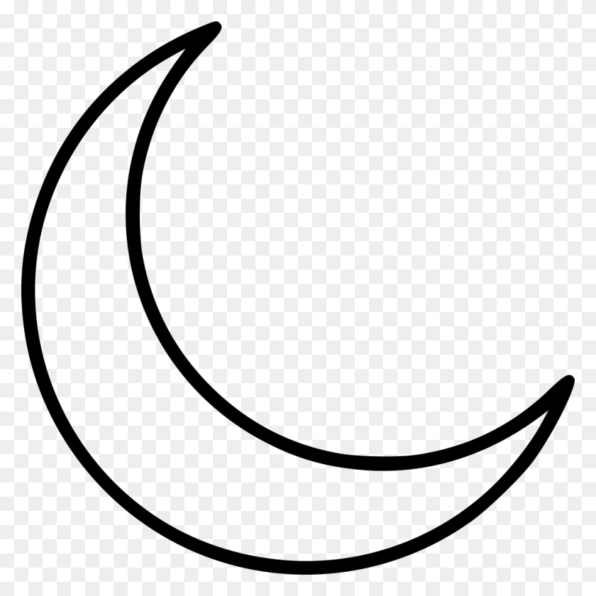 980x980 Crescent Face Clip Art - Quarter Moon Clipart