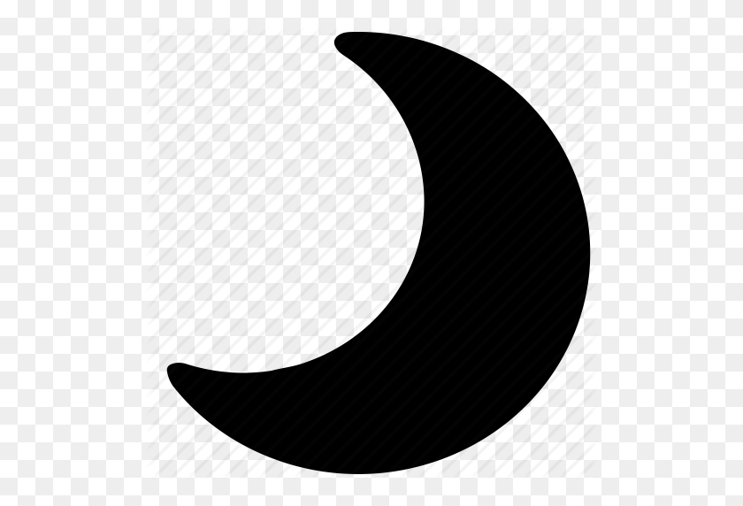 512x512 Crescent, Filled, Moon, Rounded, Shapes, Signs, Symbols Icon - Cresent Moon PNG