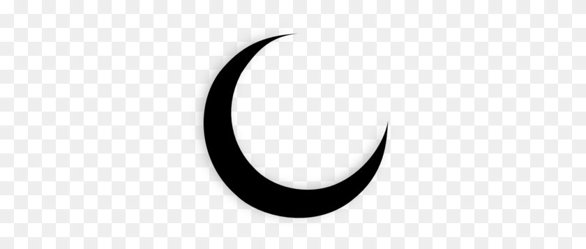 297x297 Crescent Moon Black Clip Art - Earth And Moon Clipart