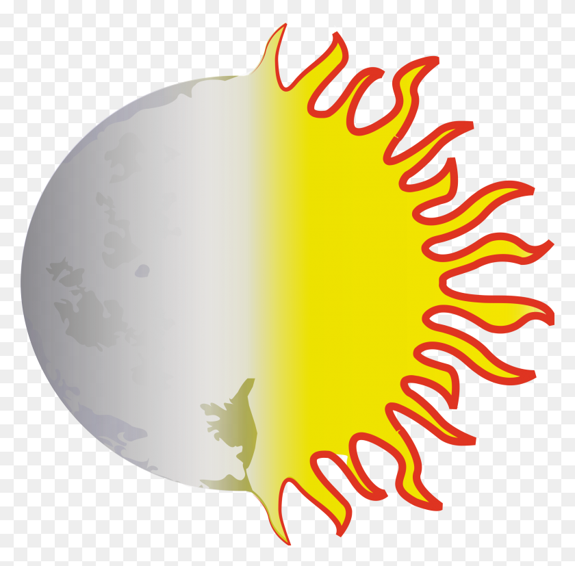 2400x2361 Imágenes Prediseñadas De La Luna Creciente - Half Sun Clipart