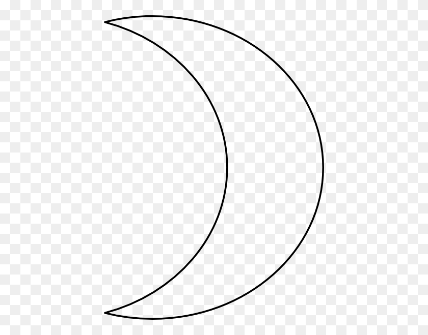 432x599 Crescent Moon Clipart Item - Half Moon PNG