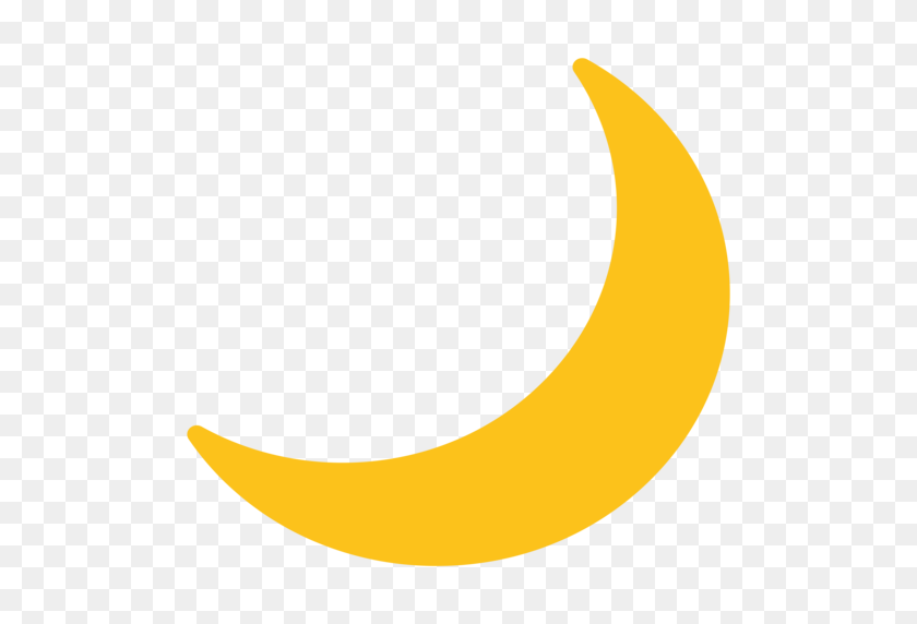 512x512 Crescent Moon Emoji - Cresent Moon PNG