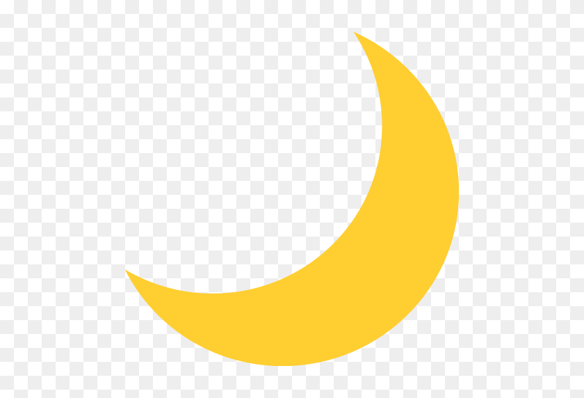 512x512 Crescent Moon Emoji For Facebook, Email Sms Id Emoji - Moon Emoji PNG