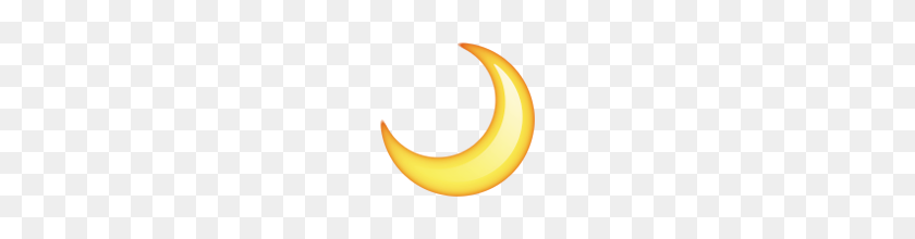 160x160 Crescent Moon Emoji On Apple Ios - Crescent Moon PNG